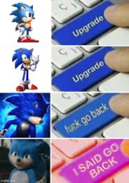 image tagged in sonic the hedgehog,i said go back | made w/ Imgflip meme maker