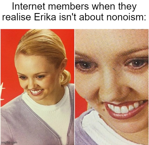 It's kinda fire | Internet members when they realise Erika isn't about nonoism: | image tagged in wait what,memes,germany,history | made w/ Imgflip meme maker