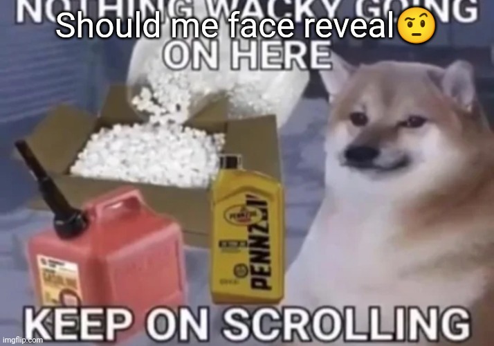 Keep scrolling | Should me face reveal🤨 | image tagged in keep scrolling | made w/ Imgflip meme maker