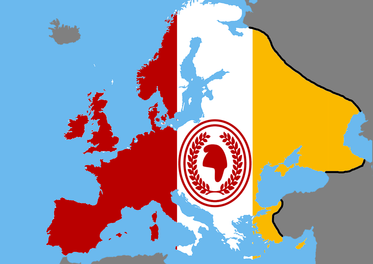 High Quality First Jacobin Empire map (Jacobin European Empire map) Blank Meme Template