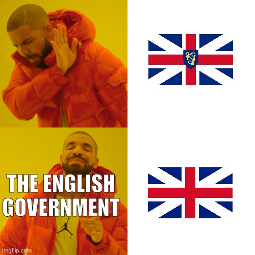 Anyone who knows 17th century history should understand | THE ENGLISH GOVERNMENT | image tagged in memes,drake hotline bling | made w/ Imgflip meme maker
