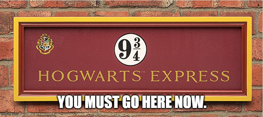 Harry poter train station | YOU MUST GO HERE NOW. | image tagged in harry poter train station | made w/ Imgflip meme maker