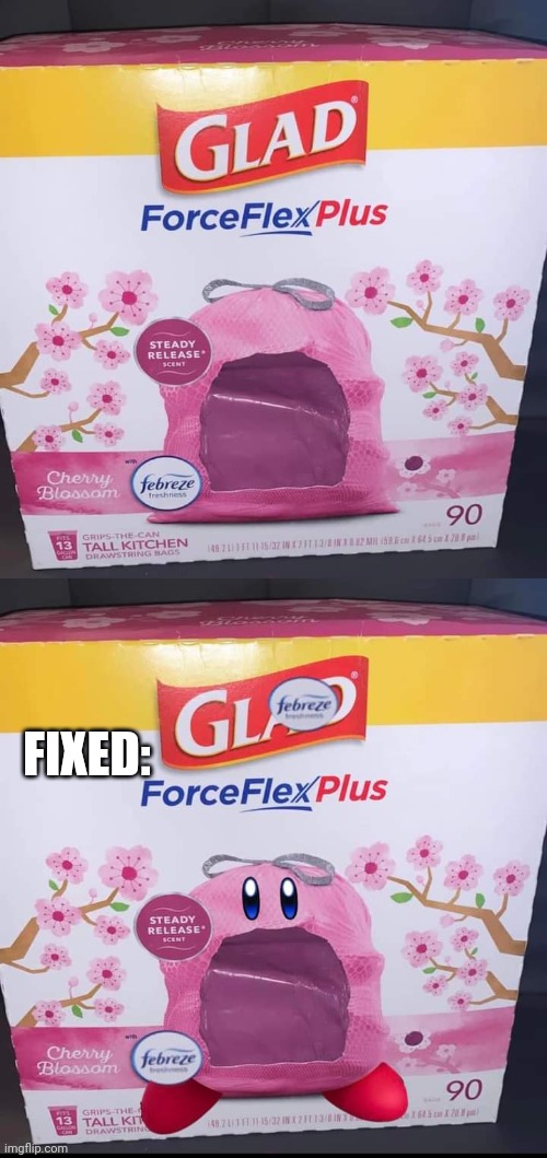 FORCE FLEX PLUS | FIXED: | image tagged in kirby,nintendo,video games | made w/ Imgflip meme maker