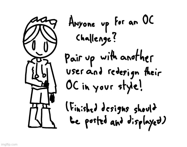 OC Challenge - Swap Redesign! | image tagged in drawings,challenge | made w/ Imgflip meme maker