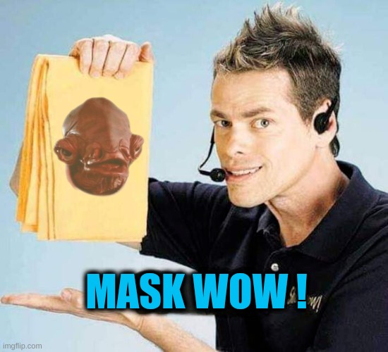 Wow! | MASK WOW ! | image tagged in wow,scam,mask,its a trap,just say no,fraud | made w/ Imgflip meme maker