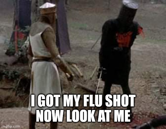 Flu shot | I GOT MY FLU SHOT
NOW LOOK AT ME | image tagged in flu | made w/ Imgflip meme maker
