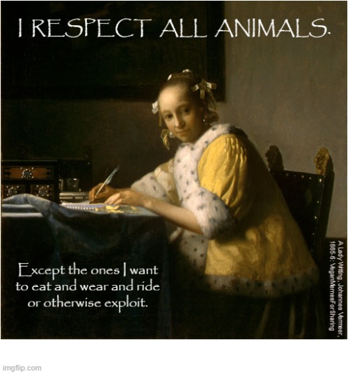 Hypocrisy | image tagged in artmemes,art memes,vegan,veganism,bacon,milk | made w/ Imgflip meme maker
