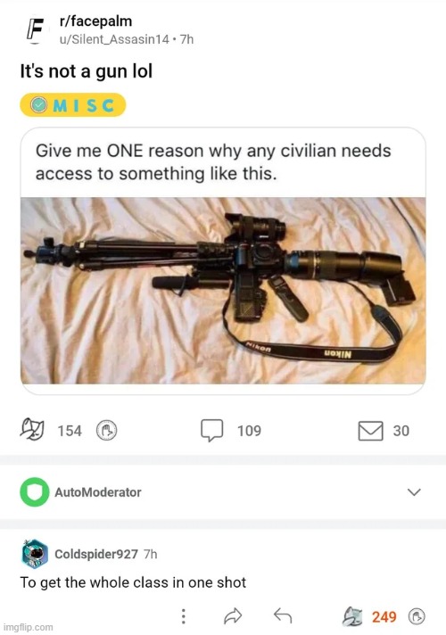 That's a COOL gun :D | made w/ Imgflip meme maker