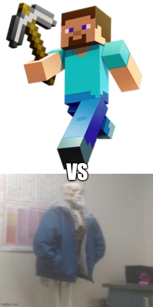 Who will win? | VS | image tagged in memes,sans,minecraft | made w/ Imgflip meme maker