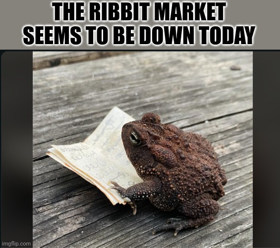 Croak | THE RIBBIT MARKET SEEMS TO BE DOWN TODAY | image tagged in memes,funny memes,kermit the frog meme,dank memes,new | made w/ Imgflip meme maker