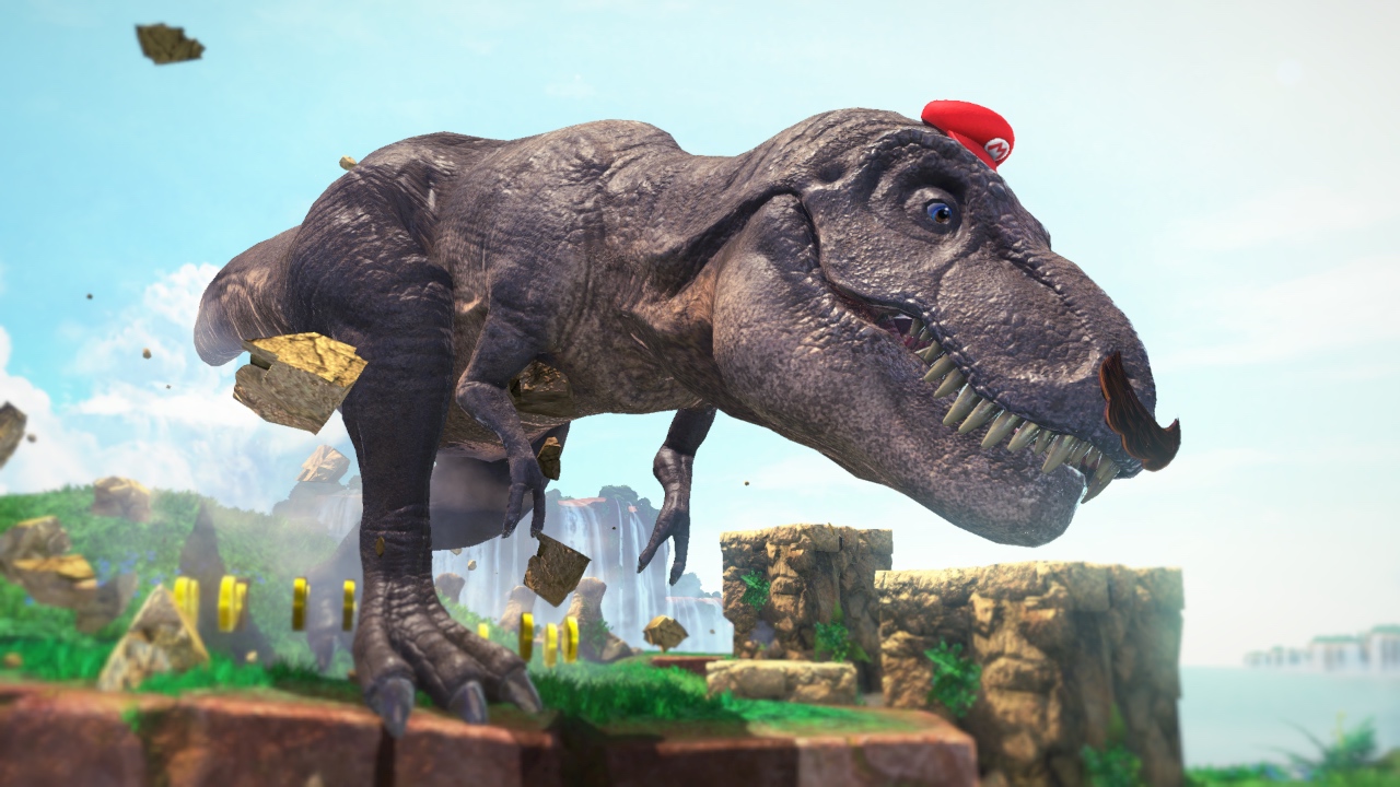 High Quality Mario t-rex Blank Meme Template