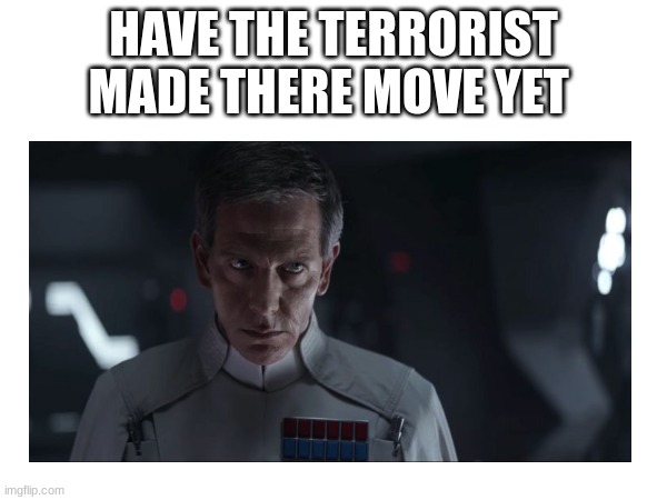 HAVE THE TERRORIST MADE THERE MOVE YET | made w/ Imgflip meme maker