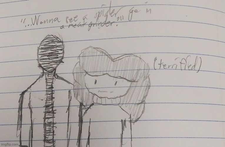 The meat grinder incident. (Lian belongs to Rotisserie) | made w/ Imgflip meme maker