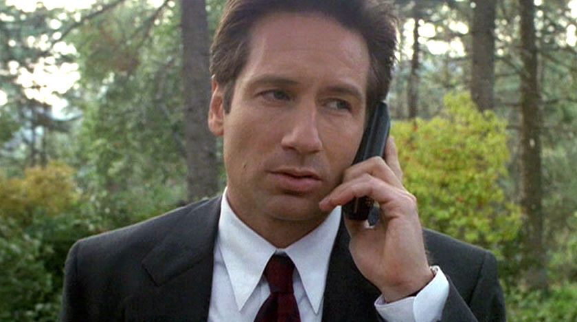 Fox Mulder On The Phone Blank Meme Template