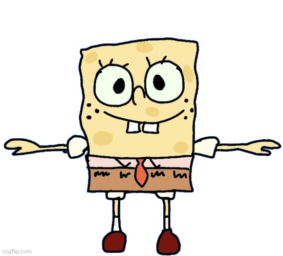 T pose spongebob | image tagged in t pose spongebob | made w/ Imgflip meme maker