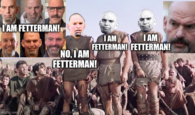 I AM FETTERMAN! I AM FETTERMAN! I AM FETTERMAN! NO, I AM FETTERMAN! | image tagged in joe biden,senate,maga,republicans,donald trump | made w/ Imgflip meme maker