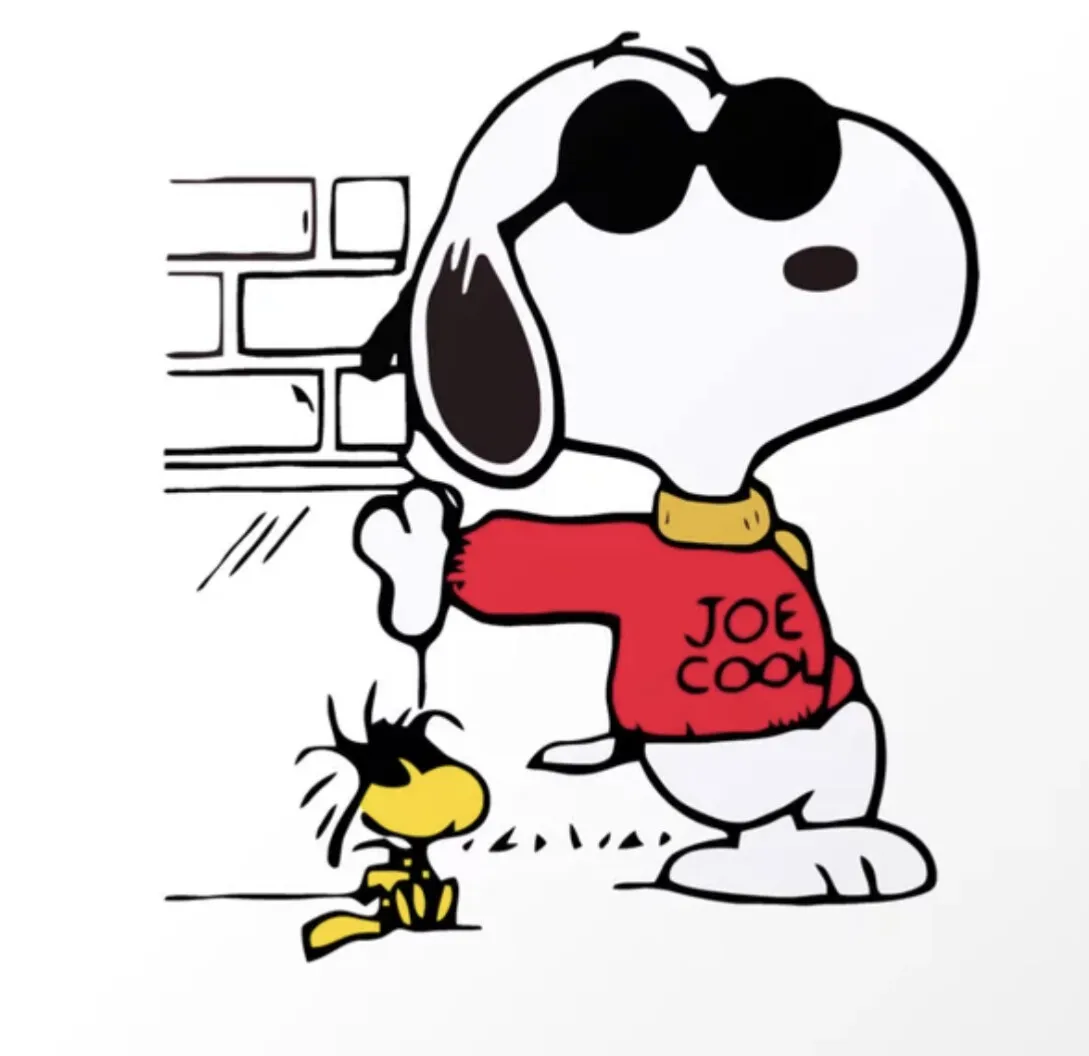 Snoopy and Woodstock sticker - Joe Cool - Peanuts - Charlie Brow Blank Meme Template
