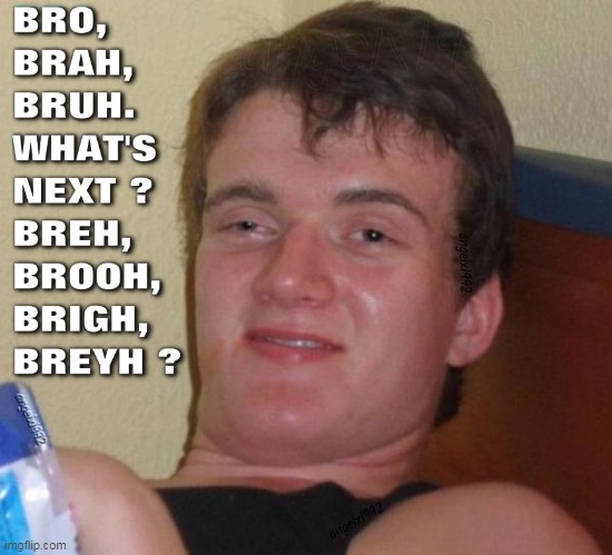 image tagged in bro,slang,ten high guy,10 guy stoned,really high guy,vocabulary | made w/ Imgflip meme maker