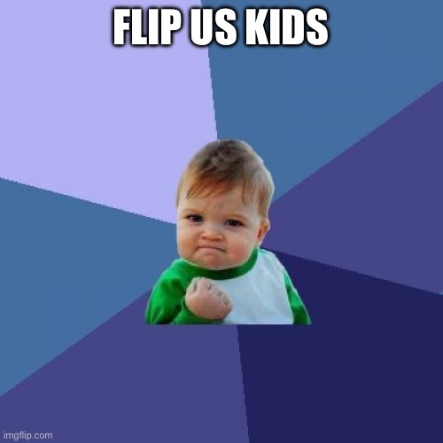 The meanest kid ever | FLIP US KIDS | image tagged in memes,success kid | made w/ Imgflip meme maker
