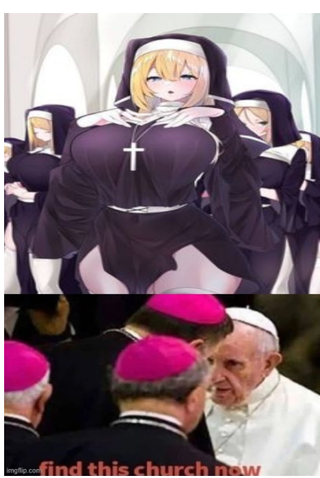 pope simps literally simps Blank Meme Template