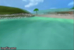 Pokemon Snap Beach | image tagged in gifs,pokemon,gaming | made w/ Imgflip video-to-gif maker