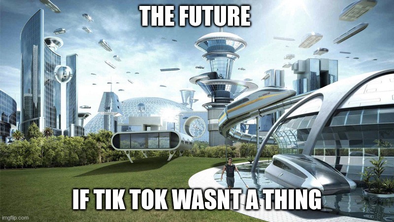 The future world if | THE FUTURE; IF TIK TOK WASNT A THING | image tagged in the future world if | made w/ Imgflip meme maker