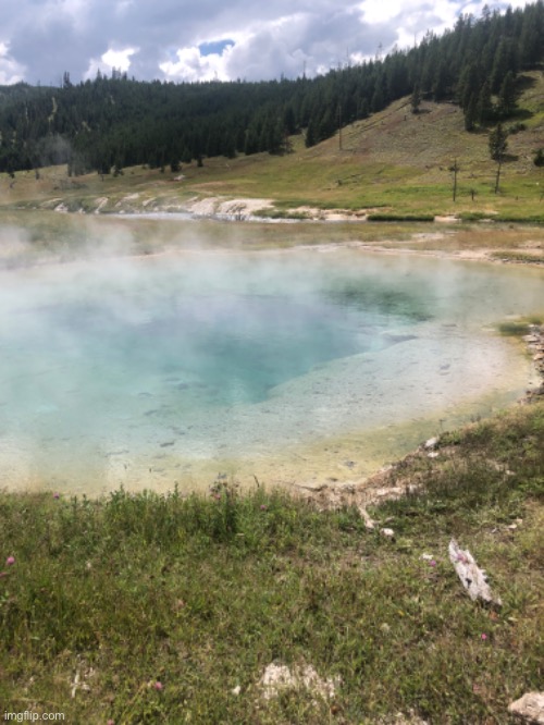 One of the hot springs at Yellowstone | image tagged in yellowstone,hot springs,memes,picture | made w/ Imgflip meme maker