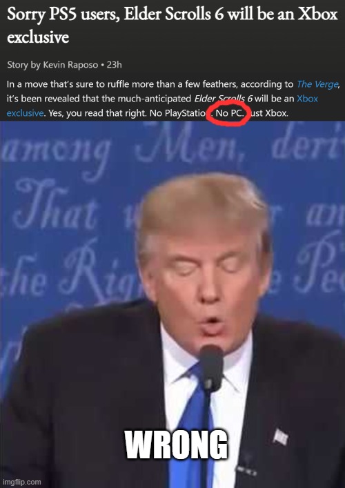 WRONG | image tagged in trump wrong | made w/ Imgflip meme maker