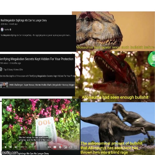 LiKe aNd sUbScRiBe aNd gEt mOnEy fOr tHe rEsT oF tHe WeEk | image tagged in allosaurus bs meme template | made w/ Imgflip meme maker