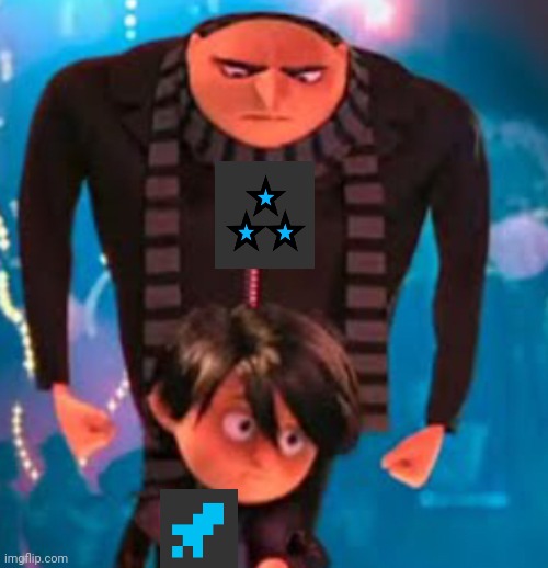 Gru staring at Antonio | image tagged in gru staring at antonio | made w/ Imgflip meme maker