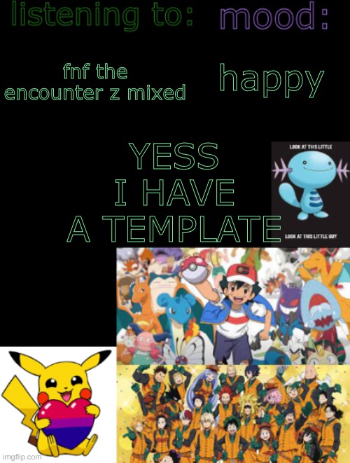 Happi | YESS I HAVE A TEMPLATE; fnf the encounter z mixed; happy | image tagged in henry's temp by ace the artist 3 | made w/ Imgflip meme maker