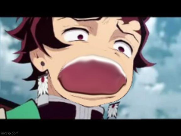 tanjiro disgusted edit 8 | image tagged in disgusted tanjiro,funny,demon slayer,edit | made w/ Imgflip meme maker