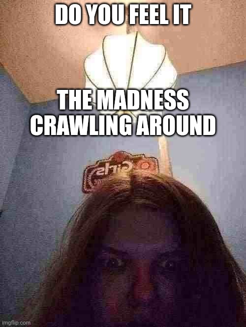 DO YOU FEEL IT; THE MADNESS CRAWLING AROUND | made w/ Imgflip meme maker