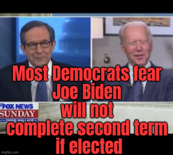 A third of Americans think Biden can finish 2nd term | Most Democrats fear 
Joe Biden 
will not 
complete second term 
if elected | image tagged in poor confused joe biden | made w/ Imgflip meme maker