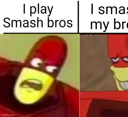 High Quality I play smash bros Blank Meme Template