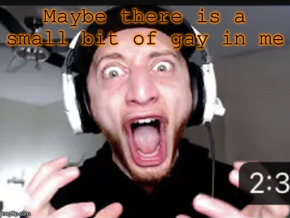 My honest reaction | Maybe there is a small bit of gay in me | image tagged in my honest reaction | made w/ Imgflip meme maker