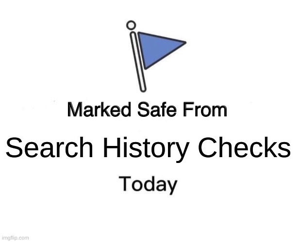 Marked Safe From Meme | Search History Checks | image tagged in memes,marked safe from | made w/ Imgflip meme maker