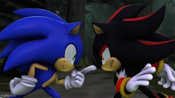 What bro doing | image tagged in sonic poke shadow | made w/ Imgflip meme maker