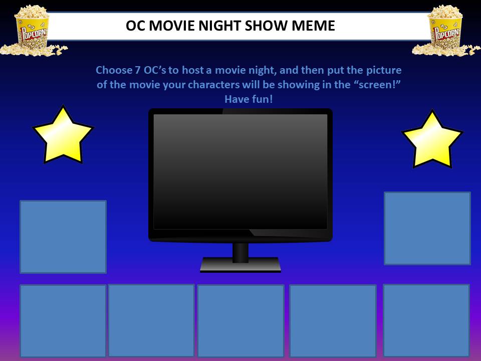 High Quality Movie Night Show Blank Meme Template