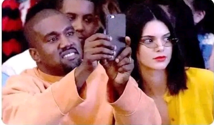 Kanye taking a picture Blank Meme Template