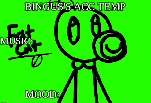 High Quality Bingus's Acc temp v.2 Blank Meme Template