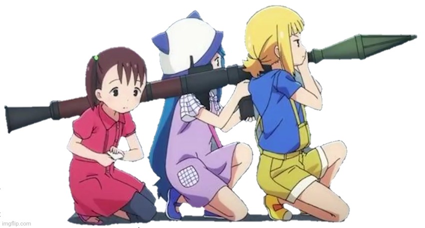anime kids with a rpg | image tagged in anime kids with a rpg | made w/ Imgflip meme maker
