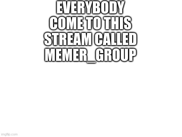 Memer_group | EVERYBODY COME TO THIS STREAM CALLED MEMER_GROUP | image tagged in lol | made w/ Imgflip meme maker