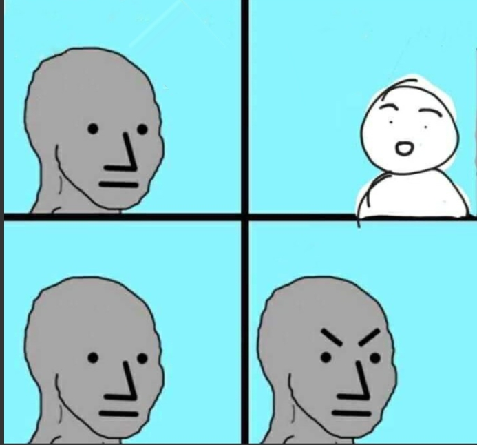 High Quality Npc meme without lines Blank Meme Template