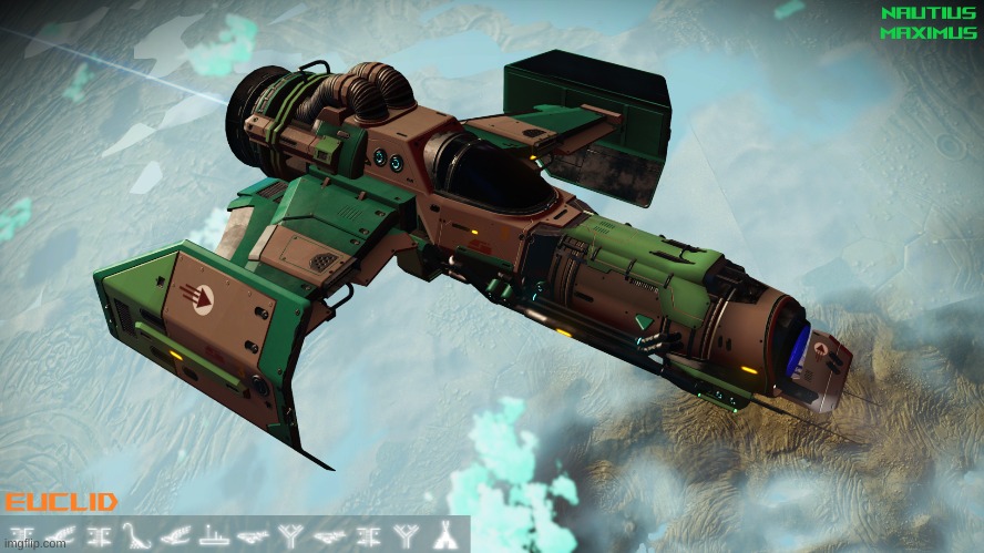 Forest camo fighter (Barrel, single thruster, horizon, tie) | made w/ Imgflip meme maker