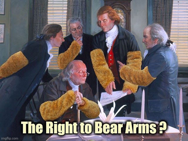 right to bear arms | The Right to Bear Arms ? | image tagged in right to bear arms | made w/ Imgflip meme maker