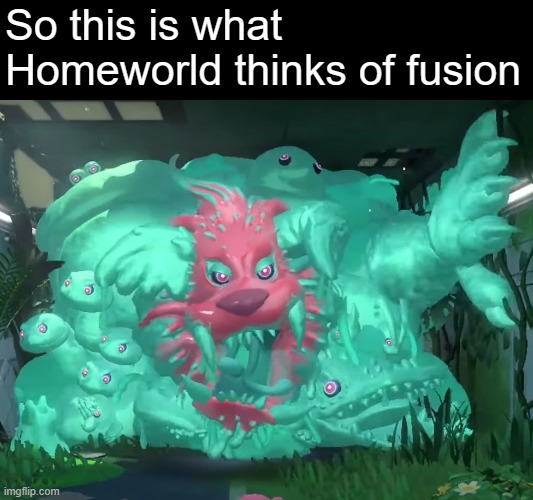Gross. | So this is what Homeworld thinks of fusion | image tagged in kirby | made w/ Imgflip meme maker