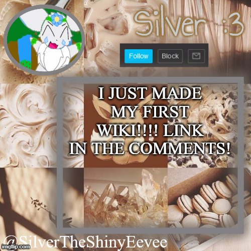 It's for the ES Imgflip Fandom! | I JUST MADE MY FIRST WIKI!!!! LINK IN THE COMMENTS! | image tagged in silvertheshinyeevee announcement temp v2 | made w/ Imgflip meme maker