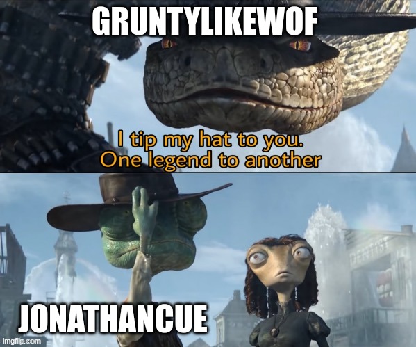 GRUNTYLIKEWOF JONATHANCUE | made w/ Imgflip meme maker