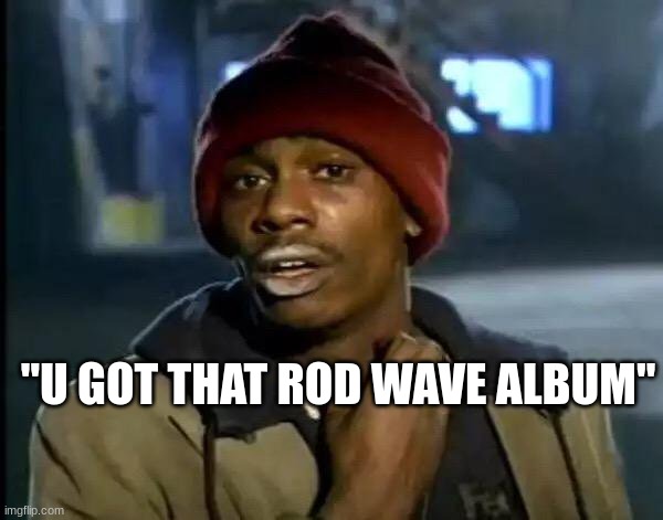 lol | "U GOT THAT ROD WAVE ALBUM" | image tagged in memes,y'all got any more of that | made w/ Imgflip meme maker